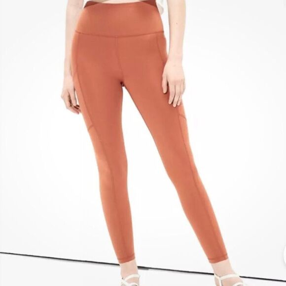 American Eagle the everything pocket leggings size M orange sherbert - Picture 1 of 9